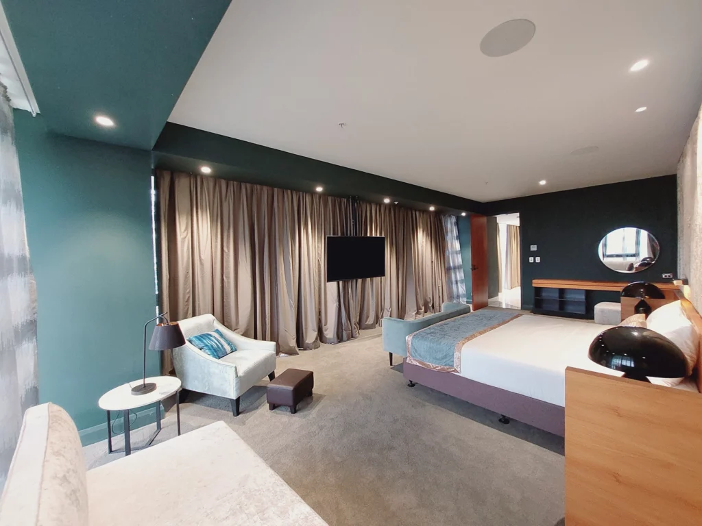 Image bedroom interior at The Apex Penthouse Apartments