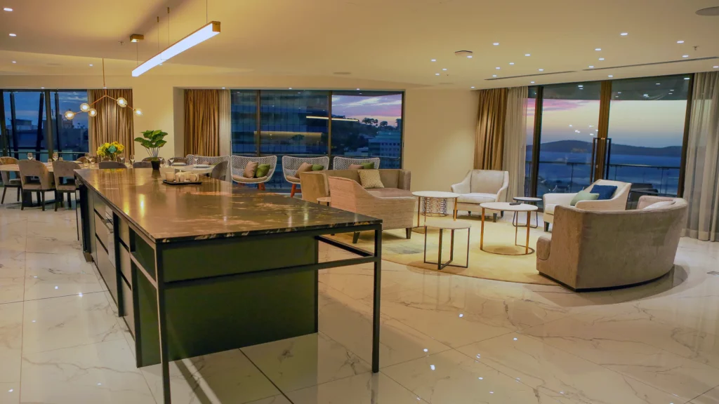 interior view of the apex penthouse apartments