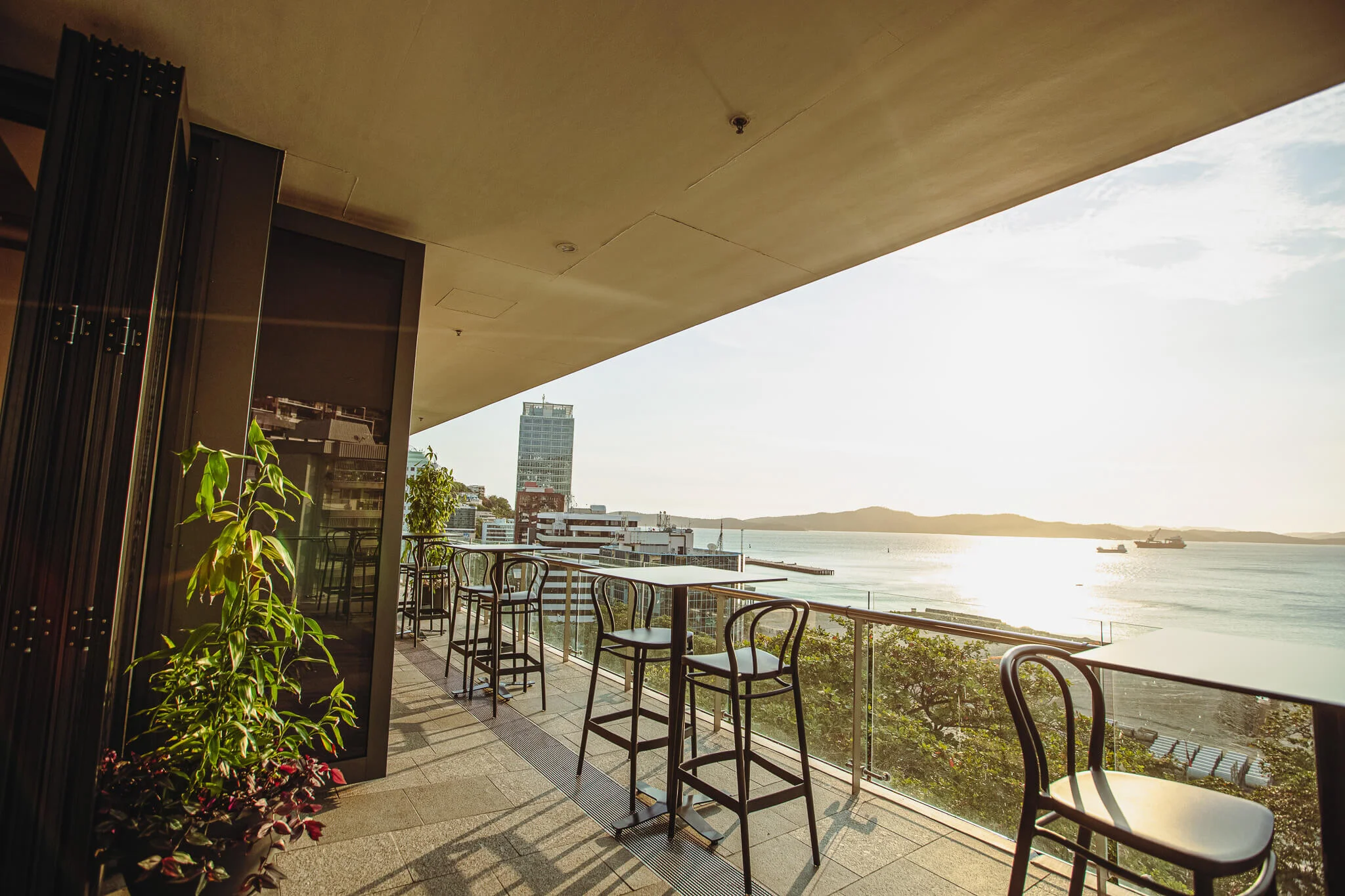 Outlook over Fairfax Harbour from Lucky Lucky Thai restaurant