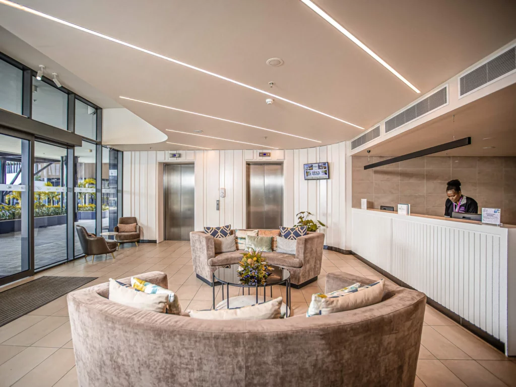 Crowne Plaza reception area