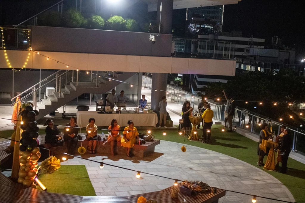 Nighttime event on the lawn area at Nambawan Super Plaza
